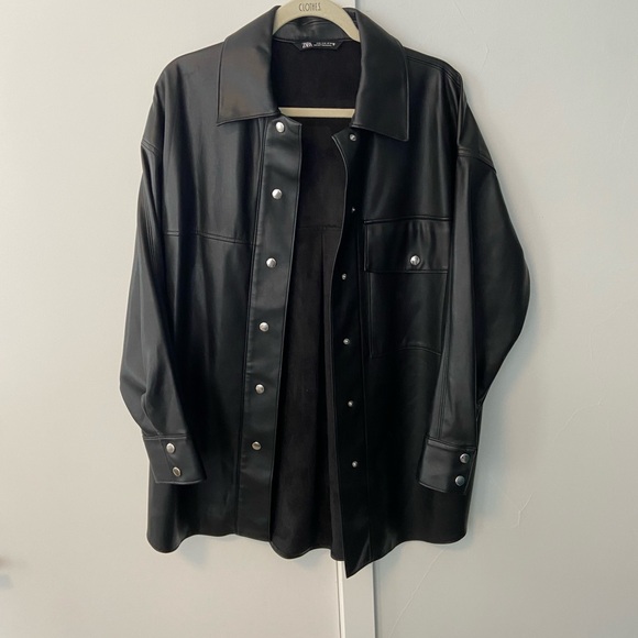 Leather Zara Shacket - Picture 3 of 4